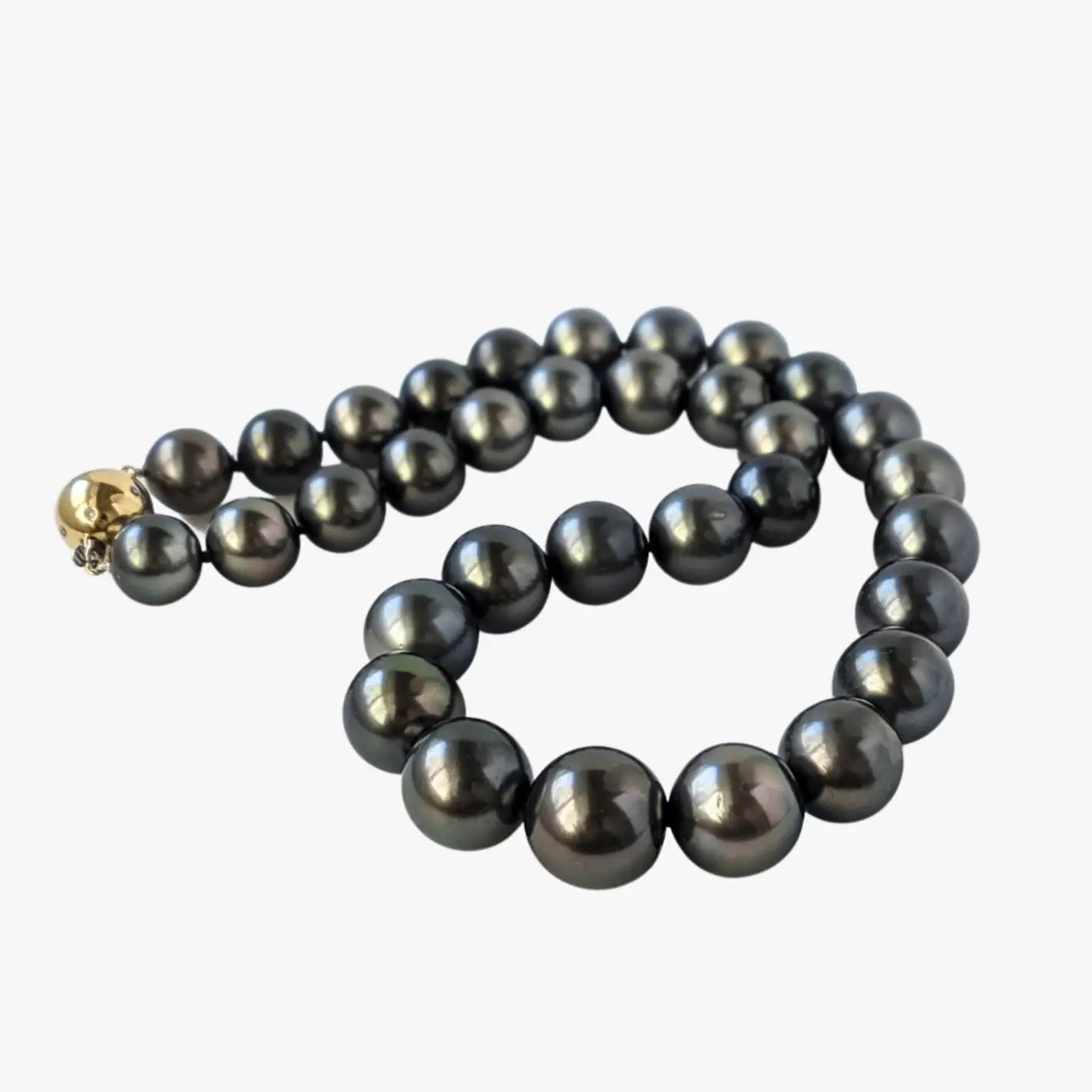 12-16mm Dark Aubergine Tahitian Pearl Necklace - Marina Korneev Fine Pearls