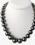 12-16mm Dark Aubergine Tahitian Pearl Necklace - Marina Korneev Fine Pearls