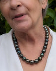 12-16mm Dark Aubergine Tahitian Pearl Necklace - Marina Korneev Fine Pearls