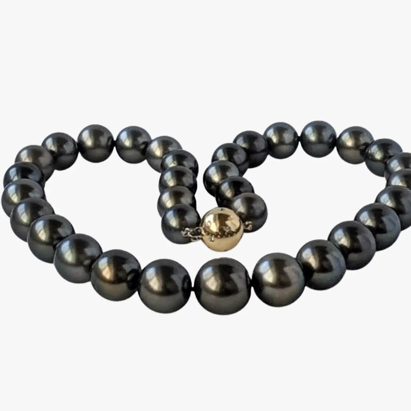 12-16mm Dark Aubergine Tahitian Pearl Necklace - Marina Korneev Fine Pearls