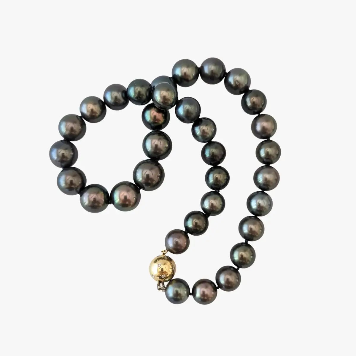 12-16mm Dark Aubergine Tahitian Pearl Necklace - Marina Korneev Fine Pearls