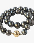 12-16mm Dark Aubergine Tahitian Pearl Necklace - Marina Korneev Fine Pearls