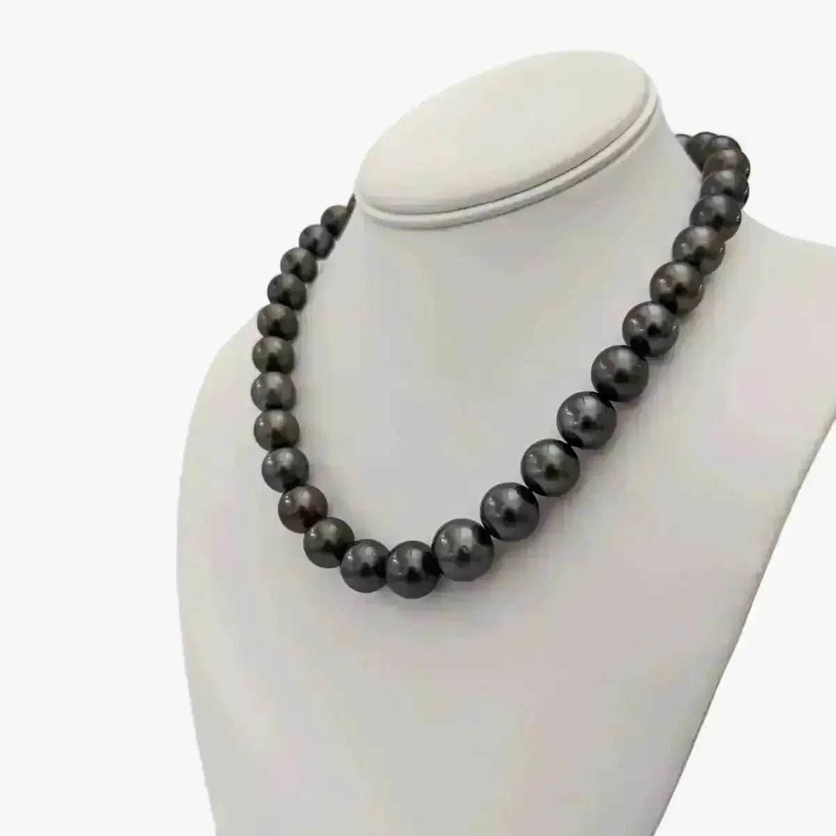 12 - 16mm Dark Aubergine Tahitian Pearl Necklace - Marina Korneev