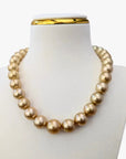 12 - 16mm Golden South Sea Pearl Necklace - Marina Korneev