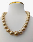 12 - 16mm Golden South Sea Pearl Necklace - Marina Korneev