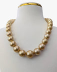 12 - 16mm Golden South Sea Pearl Necklace - Marina Korneev