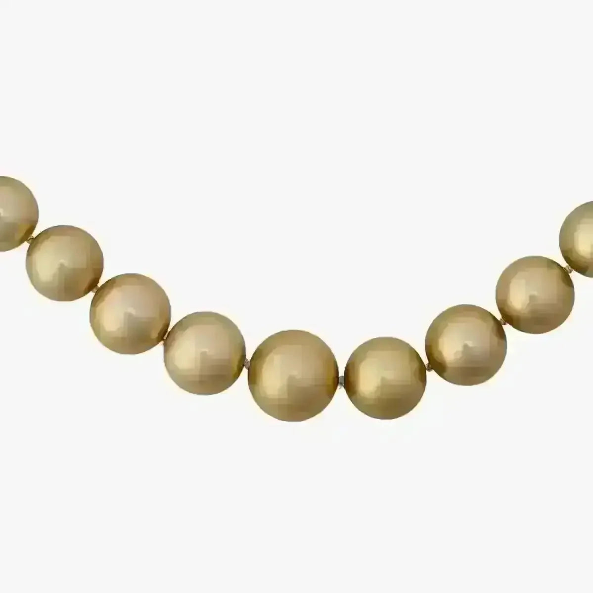 12 - 16mm Golden South Sea Pearl Necklace - Marina Korneev
