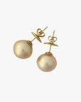 13-14mm Golden South Sea Pearl Stud Earrings - Marina Korneev Fine Pearls