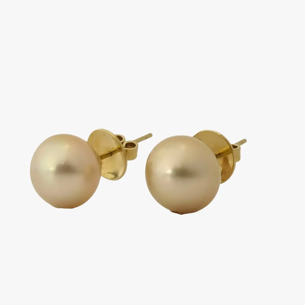 13-14mm Golden South Sea Pearl Stud Earrings - Marina Korneev Fine Pearls