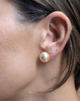 13 - 14mm Golden South Sea Pearl Stud Earrings - Marina Korneev