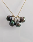 13-14mm Tahitian Pearl Pendant with 14K White Gold/Diamond  Bail Marina Pearls