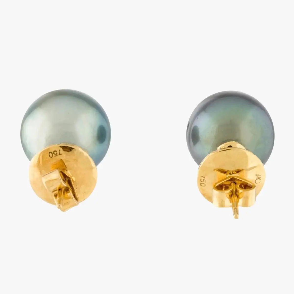 13-14mm Tahitian Pearl Stud Earrings - Marina Korneev Fine Pearls