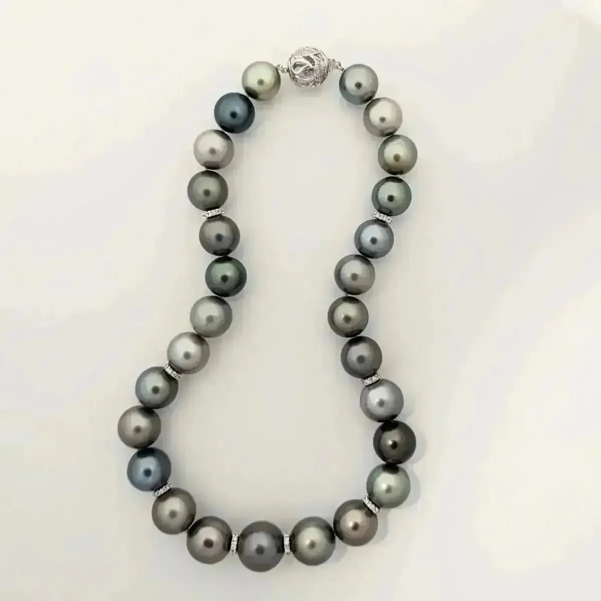 13 - 16mm Tahitian Pearl Pastel Color Mix Necklace - Marina Korneev