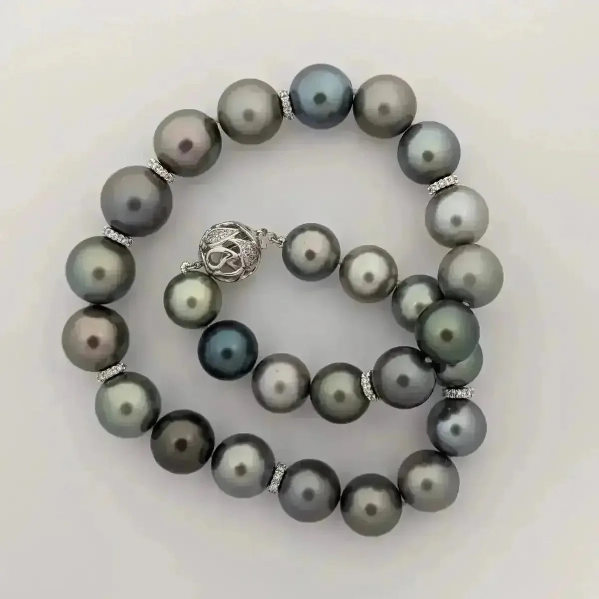 13 - 16mm Tahitian Pearl Pastel Color Mix Necklace - Marina Korneev