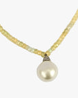 14-15mm White South Sea Pearl and Opal Necklace - Marina Korneev Fine Pearls