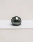 15-16mm Single Pearl Tahitian Green Keshi - Marina Korneev Fine Pearls