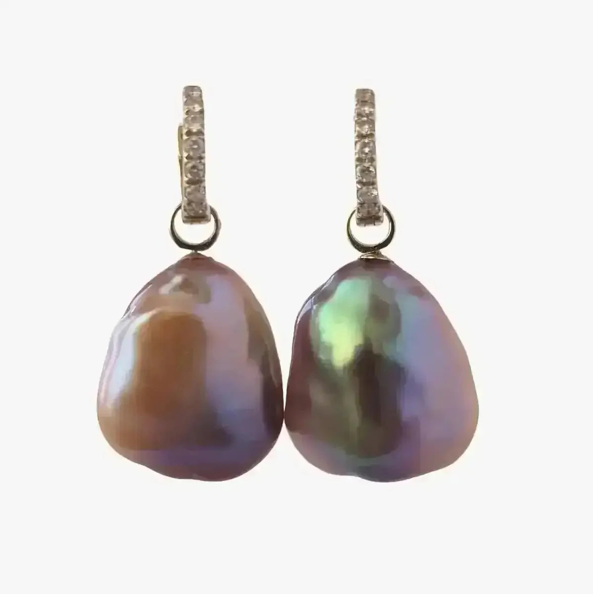 17 - 18mm Freshwater Pearl Convertible Huggee Earrings - Marina Korneev