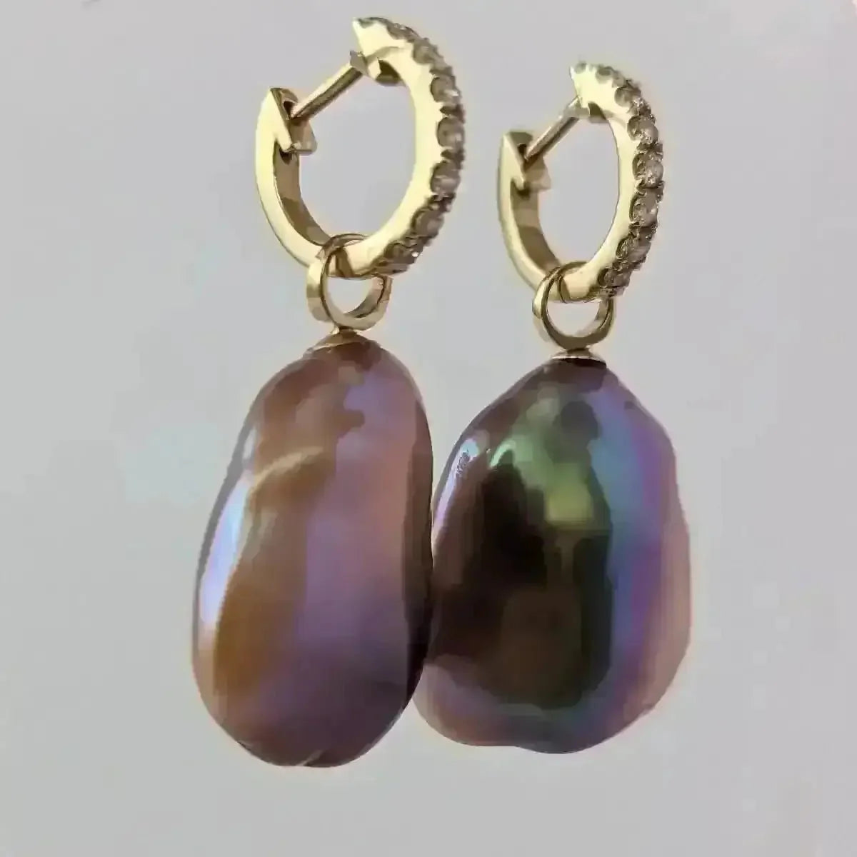 17 - 18mm Freshwater Pearl Convertible Huggee Earrings - Marina Korneev