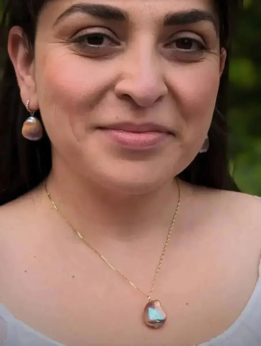 17 - 18mm Freshwater Pearl Convertible Huggee Earrings - Marina Korneev