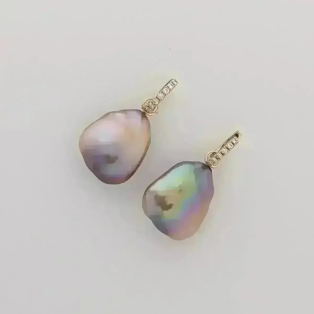 17 - 18mm Freshwater Pearl Convertible Huggee Earrings - Marina Korneev
