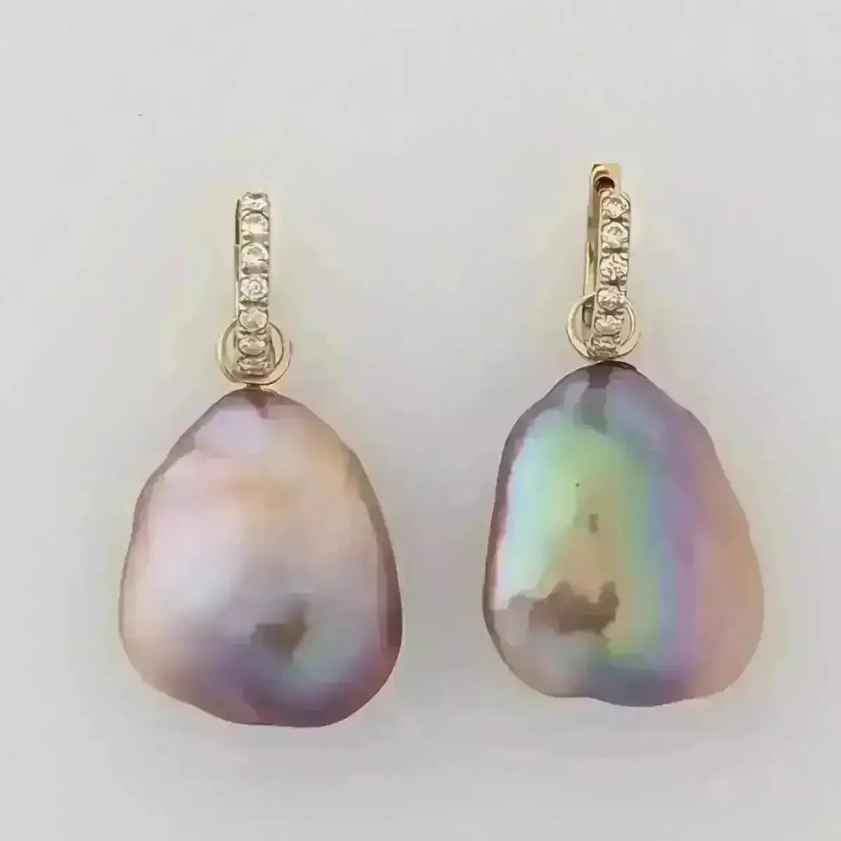 17 - 18mm Freshwater Pearl Convertible Huggee Earrings - Marina Korneev