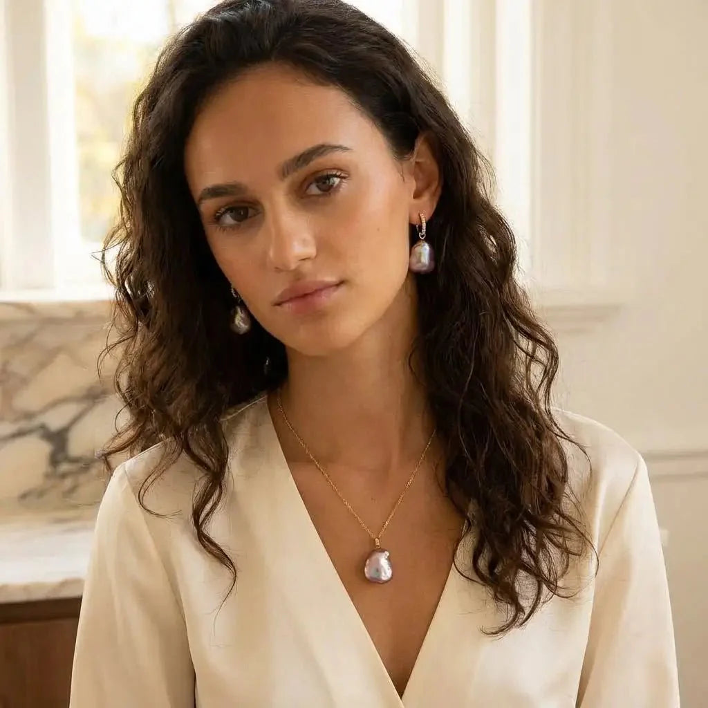 17 - 18mm Freshwater Pearl Pendant - Marina Korneev