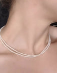 2.0-2.5mm White baby Akoya Long Pearl Necklace Chain Rope - Marina Korneev Fine Pearls