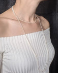 2.0-2.5mm White baby Akoya Long Pearl Necklace Chain Rope - Marina Korneev Fine Pearls