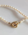 2.0-2.5mm White Baby Akoya Pearl Necklace Chain 14K YG Clasp - Marina Korneev Fine Pearls