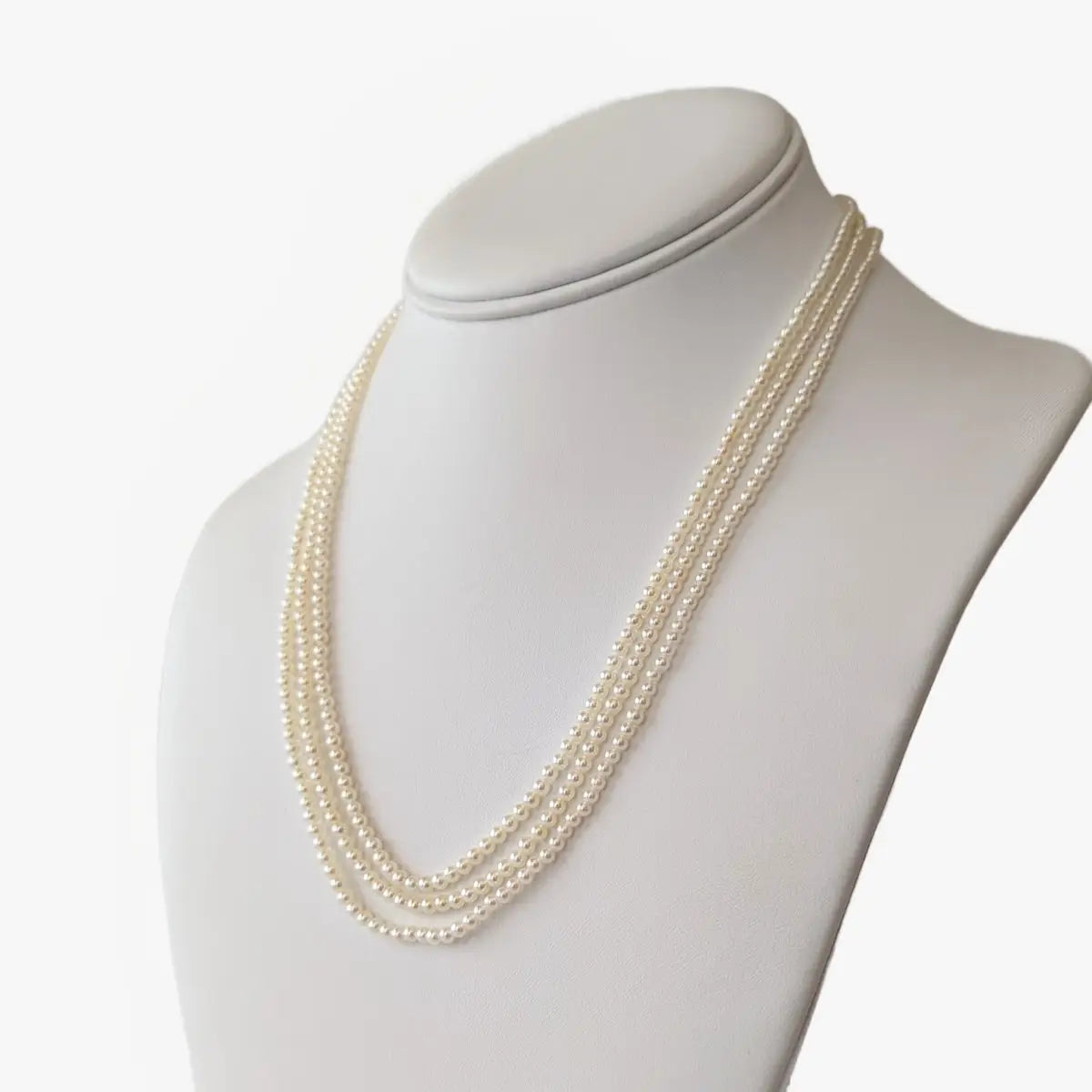 2.5-3.5mm White Baby Akoya Pearl Multistrand Necklace - Marina Korneev Fine Pearls