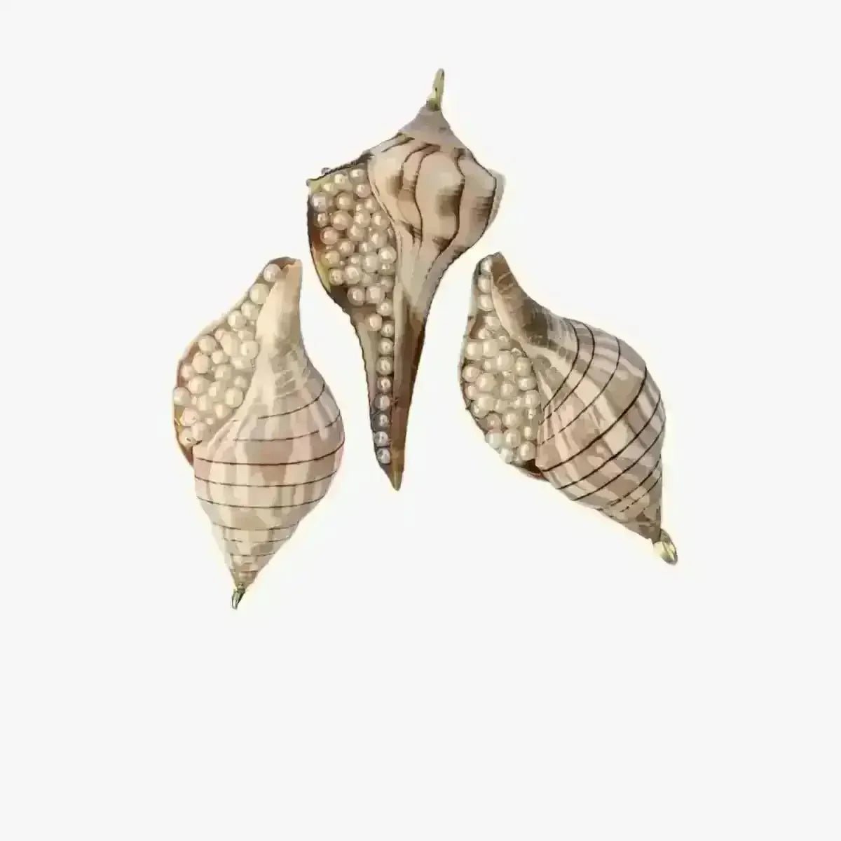 2.0 - 2.2mm Seed Freshwater Pearl and Shell Pendant - Marina Korneev