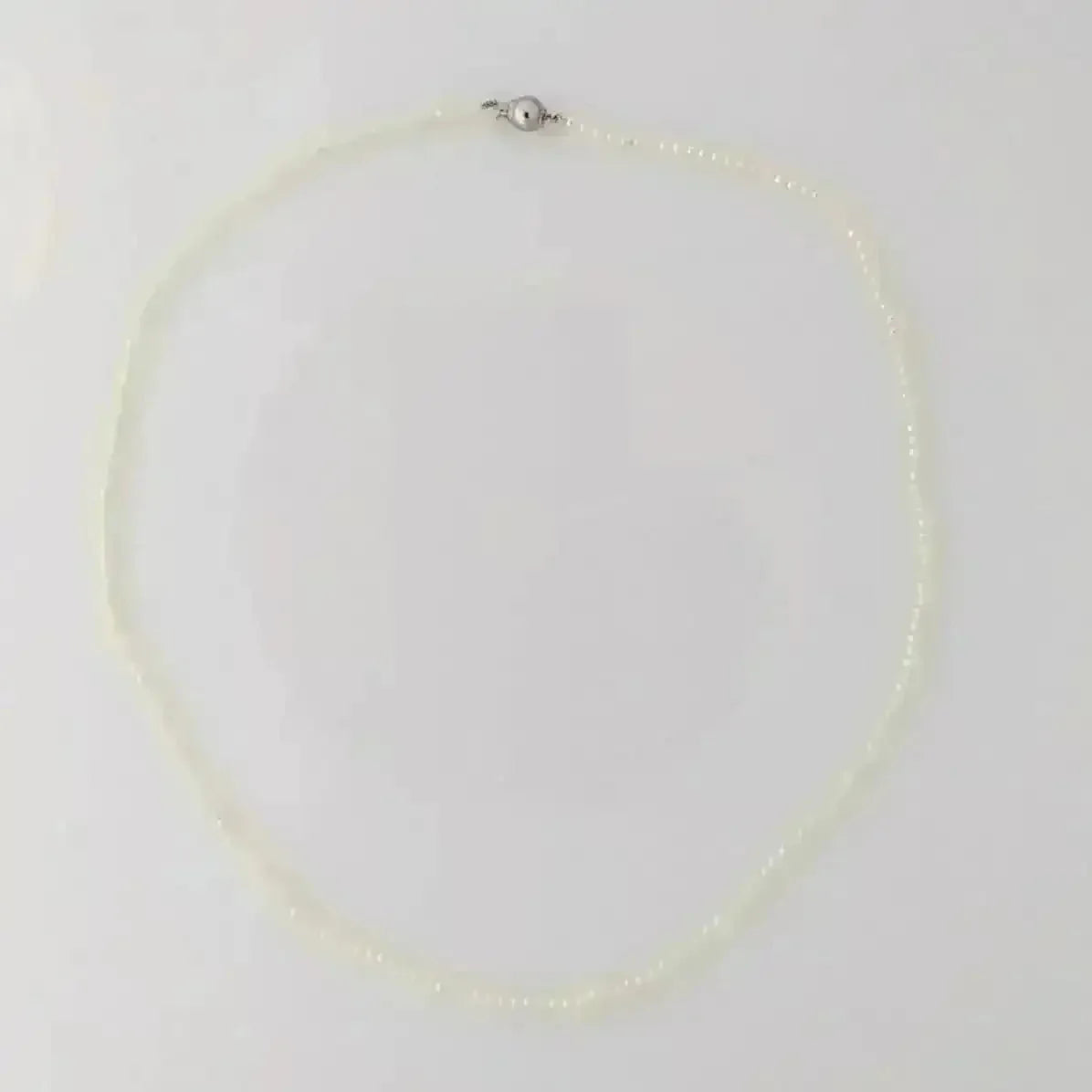 2.0 - 2.5mm White Baby Akoya Pearl Necklace Chain - Marina Korneev