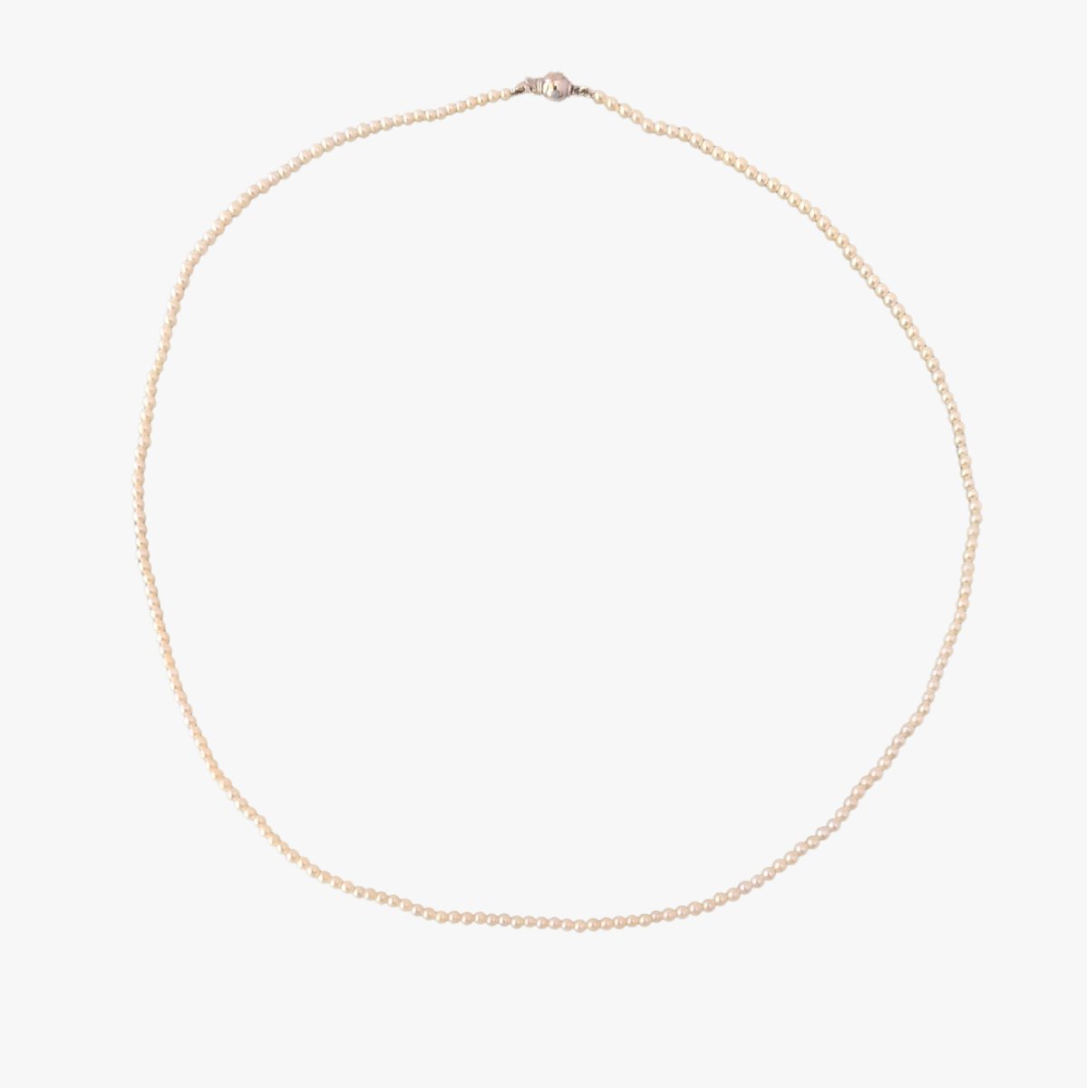 2.0 - 2.5mm White Baby Akoya Pearl Necklace Chain - Marina Korneev
