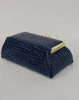 Blue Black Genuine Deerskin Jewelry Travel Bag - Marina Korneev
