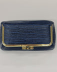 Blue Black Genuine Deerskin Jewelry Travel Bag - Marina Korneev