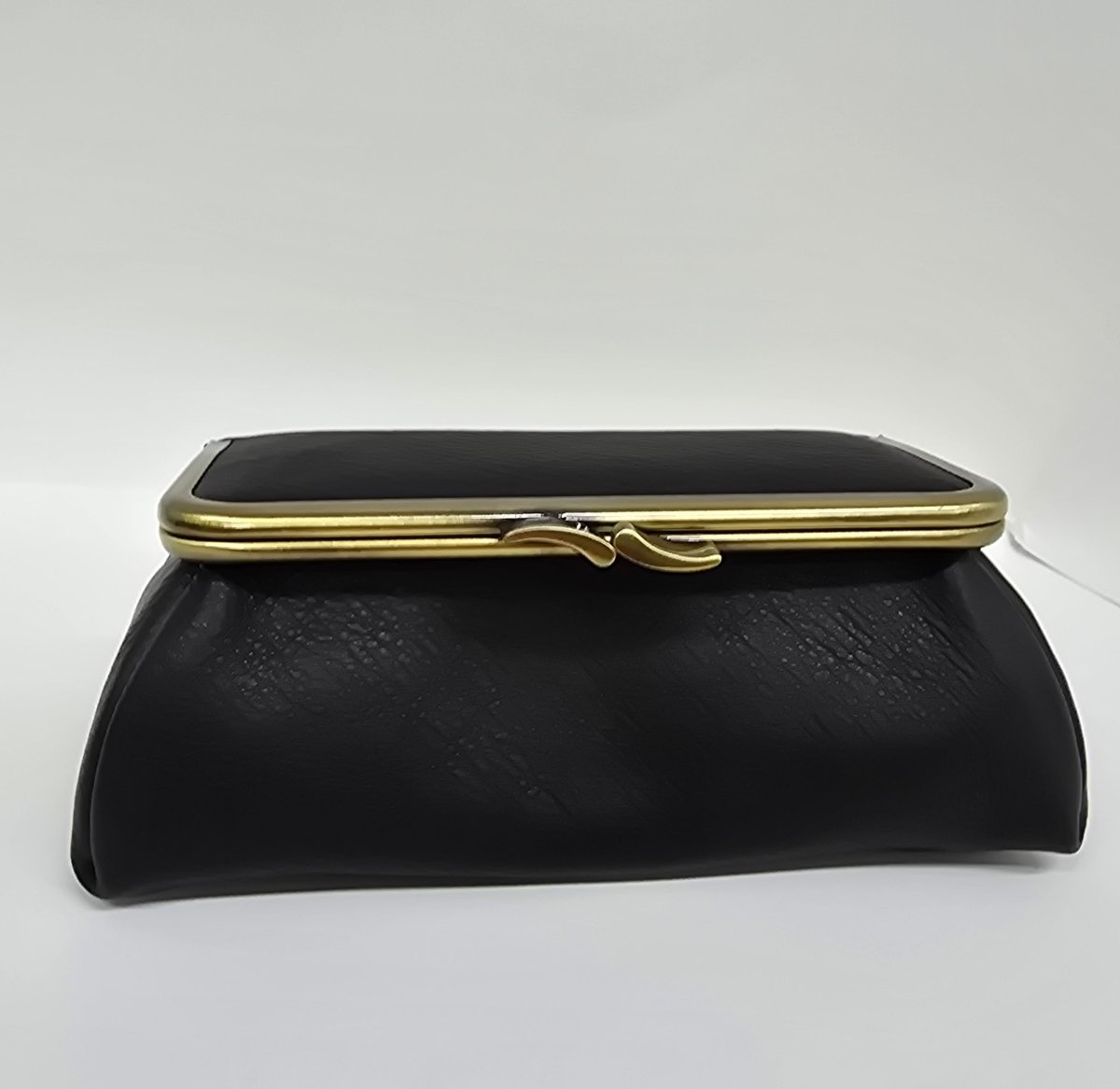Black Handmade Genuine Leather Travel Bag Elegant Cosmetic Bag by Marina Korneev