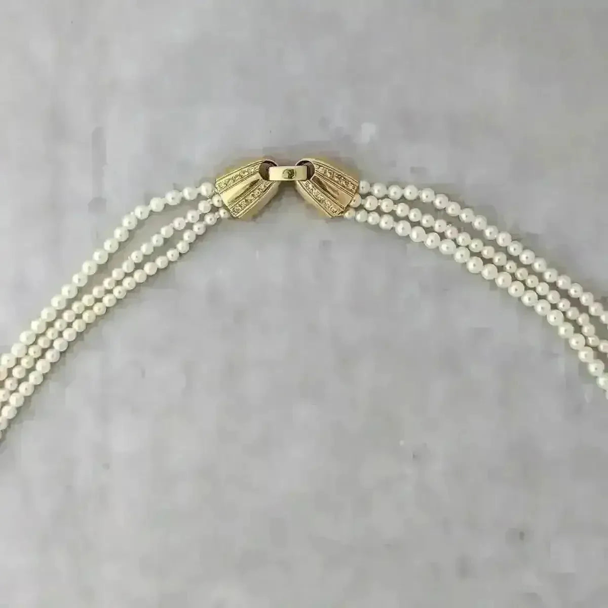 2.5 - 3.5mm White Baby Akoya Pearl Multistrand Necklace - Marina Korneev