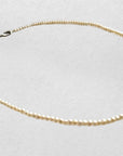 3.0-3.5mm White Seed Freshwater Pearl Necklace Chain with 925 Silver Clasp - Marina Pearls