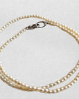 3.0-3.5mm White Seed Freshwater Pearl Necklace Chain with 925 Silver Clasp - Marina Pearls