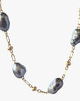 3-4mm Tahitian Keshi Pearl Station Necklace - Marina Korneev FP