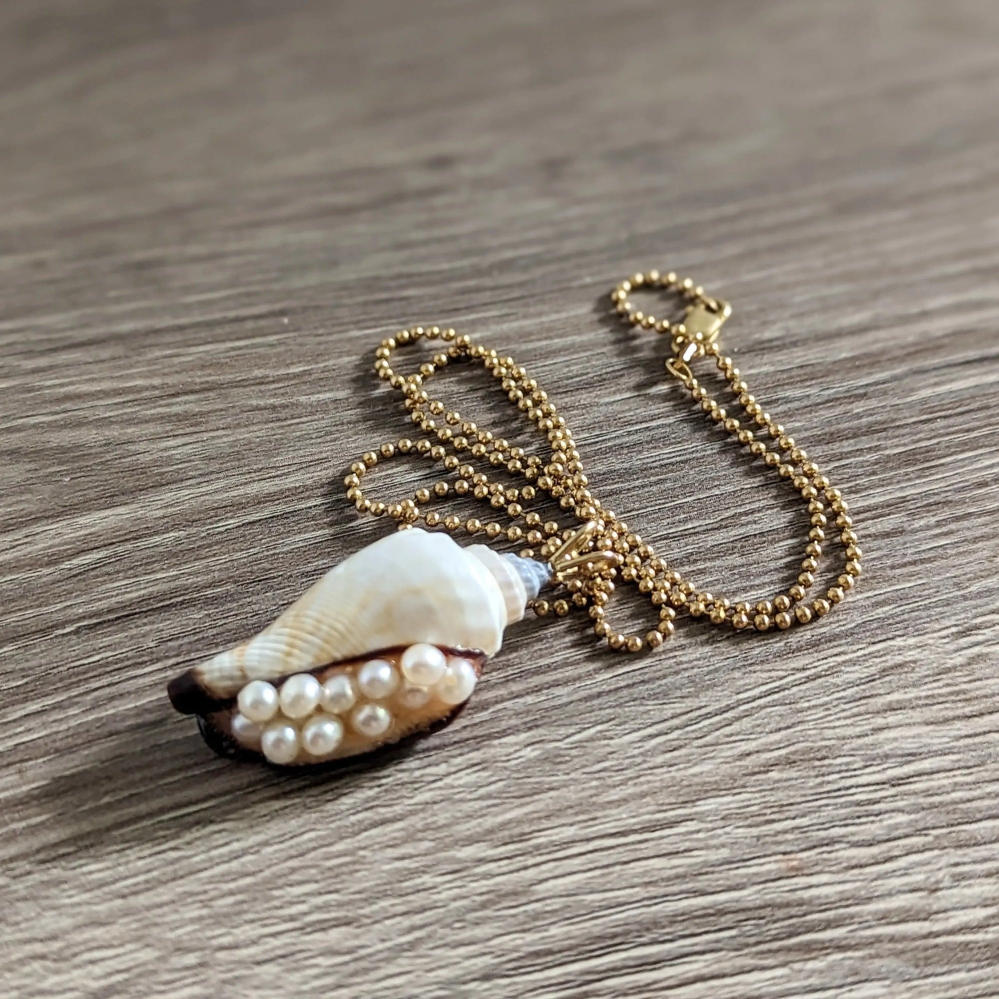 Freshwater Pearl and Shell Pendant - Marina Korneev Fine Pearls