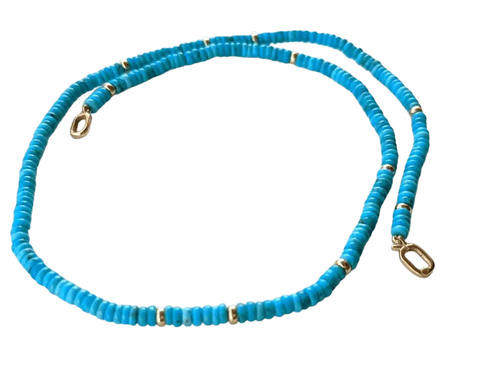 4.0-4.5mm Sleeping Beauty Turquoise Necklace - Marina Korneev Fine Pearls