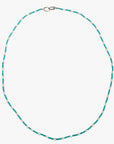 4.0-4.5mm White Freshwater Pearls and Turquoise Necklace - Marina Korneev Fine Pearls