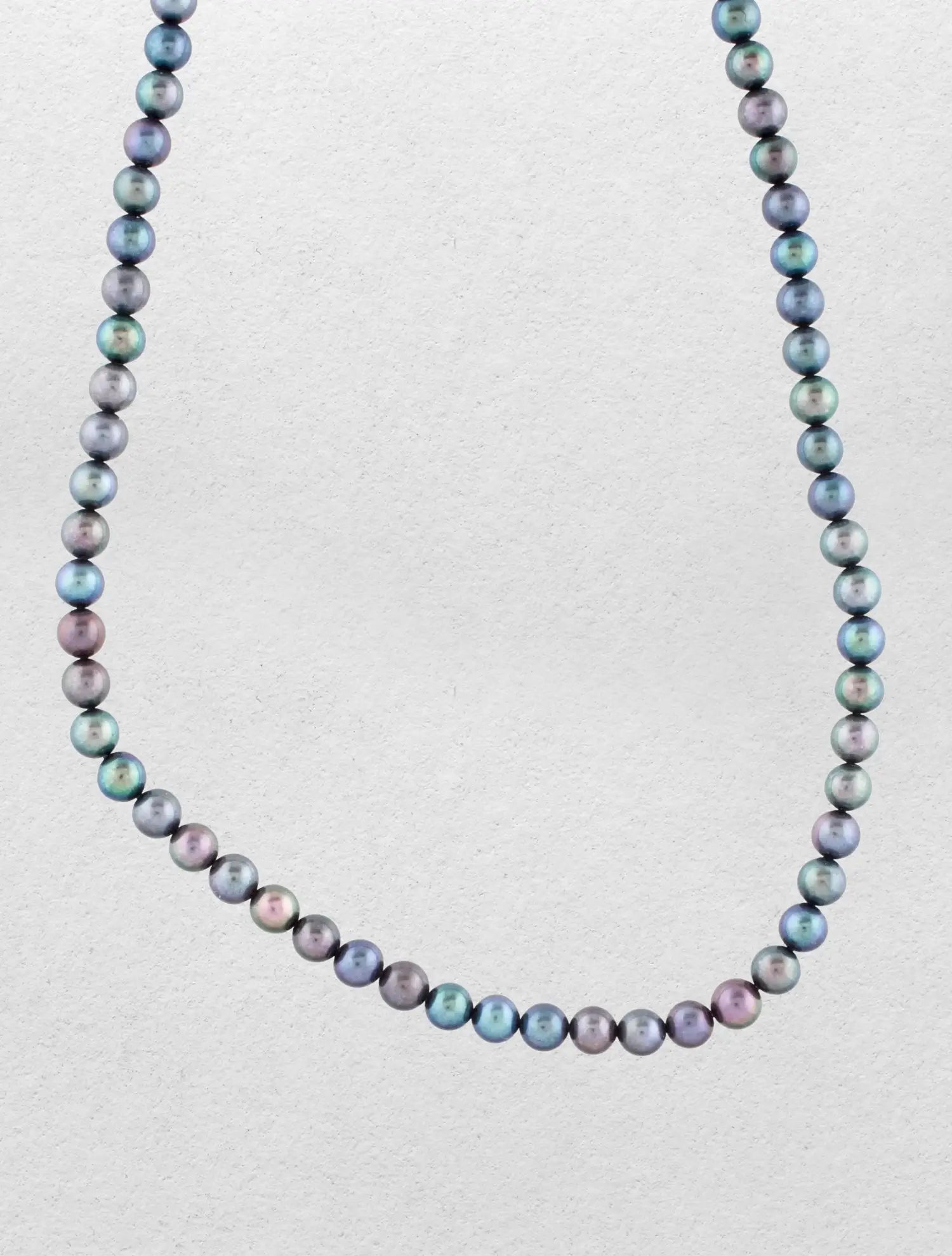 4.5-5.0mm Dyed Black Freshwater Pearl Necklace - Marina Pearls