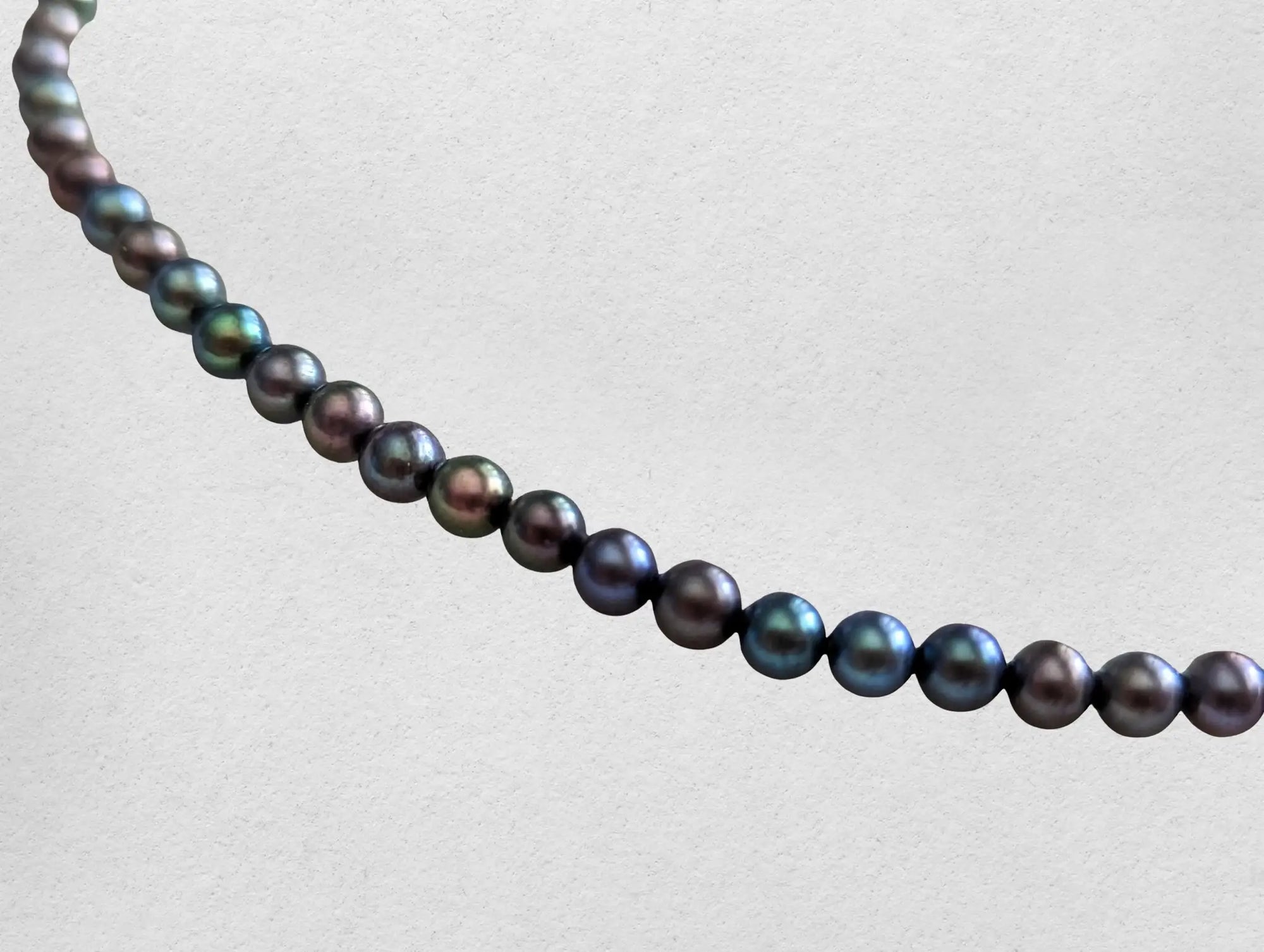 4.5-5.0mm Dyed Black Freshwater Pearl Necklace - Marina Pearls