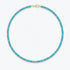 4.0-4.5mm Sleeping Beauty Turquoise and Gold Necklace, frontal view