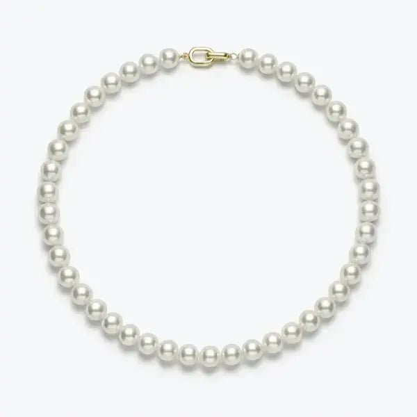 7.5 - 8.0mm Classic White Akoya Pearl Necklace Elegant Strands by Marina Korneev