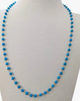 Sleeping Beauty Turquoise Beads Station Necklace - Marina Korneev