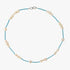 6.5-8.5mm Cream Akoya Pearls and Turquoise Necklace - Marina Korneev Fine Pearls