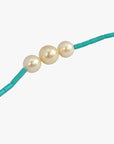 6.5-8.5mm Cream Akoya Pearls and Turquoise Necklace - Marina Korneev Fine Pearls